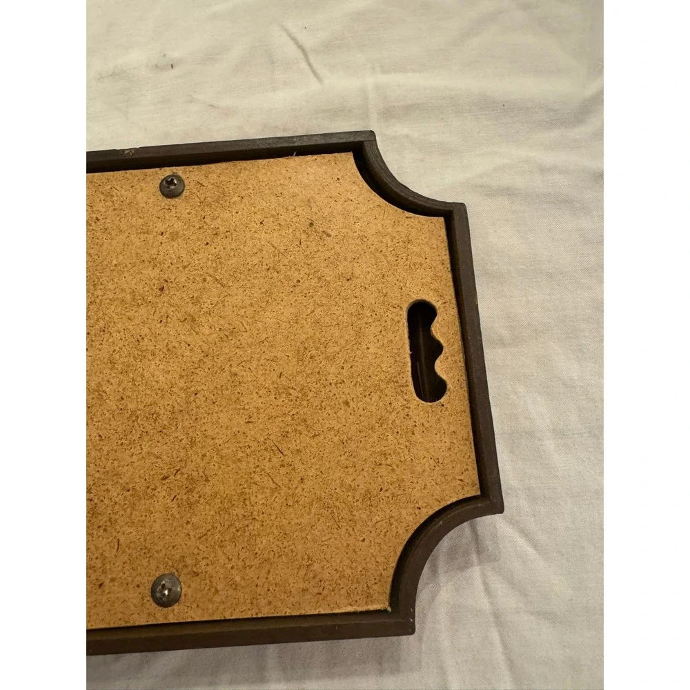 Vintage Hollywood Regency Faux Bamboo Wall Mirror Brown Chinoiserie 14x5.5 inch